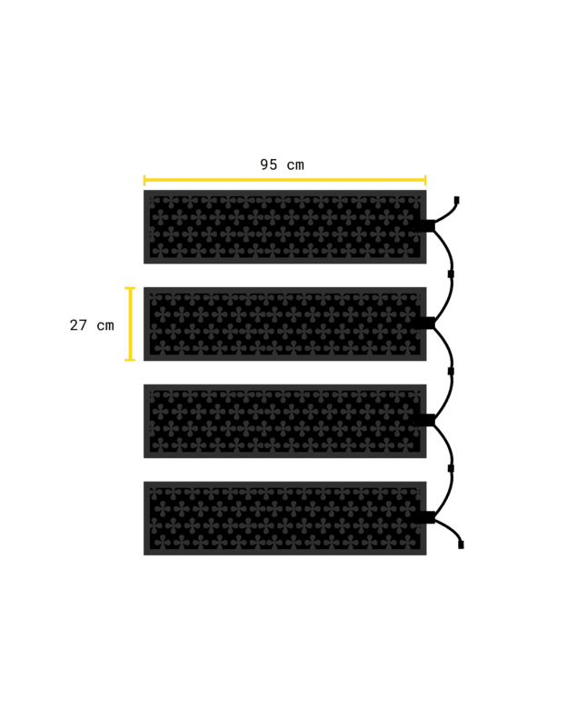 Safestep LÄMPÖMATTO- 27 X 95 CM - Lämmitetty lumen sulatusmatto